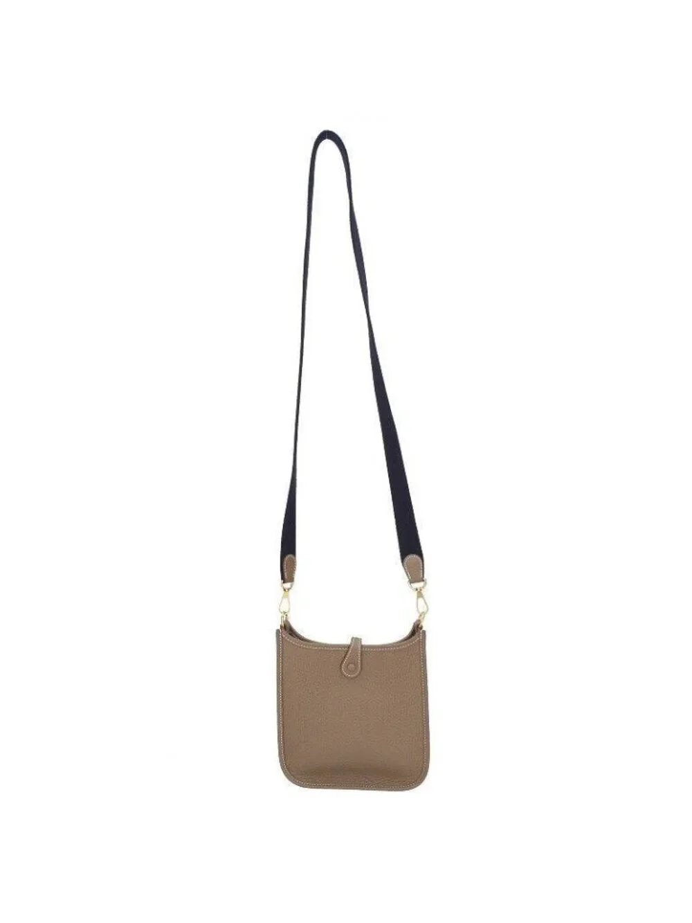 Hermes Evelyne TPM Taurillon Clemence Etoupe Shoulder Bag